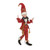 Posable Red Velvet Tartan Elf Statue