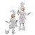 Posable White & Silver Elf Statue with Icicle & Snowflake (2 Styles)