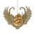 Gold Champagne Holy Family in Angel Wings Acrylic Decoration