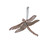 Metallic Rose Gold Acrylic Dragonfly Tree Ornaments