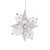 Angular Star Poinsettia - White & Clear Gem Poinsettia Tree Ornaments