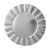 Deluxe Metallic Silver Fluted Wave Rim Charger Plate