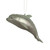 Aqua Sequin & Beaded Glass Dolphin Holiday Ornament