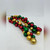 Red, gold and green Christmas bauble garland, 152cm, mixed shiny and matte finish