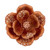 Copper Magnolia Beaded Flower Clip-On Floral Ornament