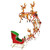 Flying Reindeer & Sleigh Christmas Tree Wrap Decoration