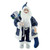 Royal Blue Velvet Santa Statue Holding Presents & Stocking
