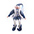 Royal Blue Velvet Elf Sitter with Silver Sequins & Jingle Bells