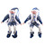 Royal Blue & Silver Christmas Elf Shelf Sitter (2 Styles)