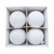 Opaque Pearl White Glass Sphere Baubles (Pack of 4)