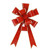 Red Painted Metal Double Layered Bow Decoration