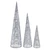 LED Metallic Spun-Wire Nesting Cone Tree Set