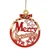 "Merry Christmas" Metallic Bauble Wall Plaque with Bow Accent