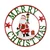 Round Merry Christmas Metal Sign Decor