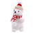 Standing Bear in Santa Hat Flocked Polar Bear Cub