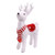 Standing Flocked White Reindeer