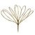 Gold Beaded Loop Flower Spray Christmas Tree Pick