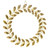 Luxury Metallic Wire & Gem Leaf Wreath Ornament 13cm