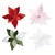 Velvet & Sequin Poinsettia Clip-On Christmas Flower - 4 Colours