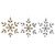 Wire Crystal Gem Snowflake Hanging Decoration - 3 Colours