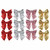 Sparkling Sequin Christmas Decorative Bows - Pack of 3 (4 Styles)