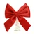 Velvet Red Bow Christmas Tree Topper with Gold Spiral Base