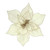 Gold Trim Fabric Poinsettia Clip Ornament