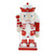 Chubby Red & White Wooden Nutcracker