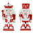 Chubby Red & White Nutcracker