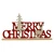 Red Velvet Flocked Merry Christmas Wooden Standing Sign