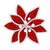 Red Braided Sequin Poinsettia Clip Decor Accent