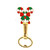 Gold Metal Christmas Bottle Opener with Figurine