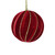 Red Spiral Swirl - Velvet Flocked  Swirl Glitter Bauble