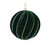 Green Spiral Swirl – Flocked Velvet Ribbed Christmas Tree Ornament