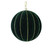 Green Vertical Rib – Flocked Velvet Sphere with Glitter pinstripes