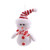 Plush Felt Red & White Candy Cane Snowman Decoration