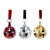 Nutbell Velvet Ribbon Hanging Christmas Bell Ornament 12cm - 3 Colours