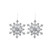 Icy Silver Floral Snowflake