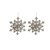 Champagne Gold Floral Snowflake