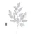 Silver Matte Metallic Leaf Spray (4 Colours) - 79cm