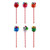 Festive Candy Stripe Christmas Pen with Tinsel Pom-Pom & Jingle Bells
