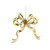 Jewelled Metallic Bow Holiday Tree Hanging Ornament