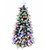Snow Flocked Pre-Lit Christmas Tree with Multicolour LED Lights & Star Topper - 220cm