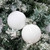 80mm White Baubles on Christmas Tree
