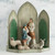 Willow Tree The Christmas Story Nativity Figurines - Front View with Sanctuary Backdrop