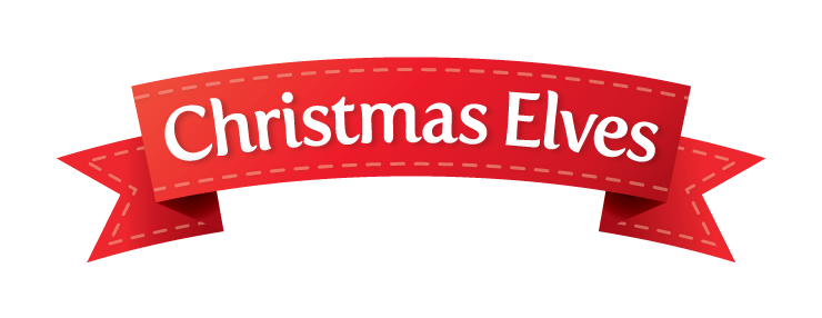 Christmas Elves Ribbon Logo