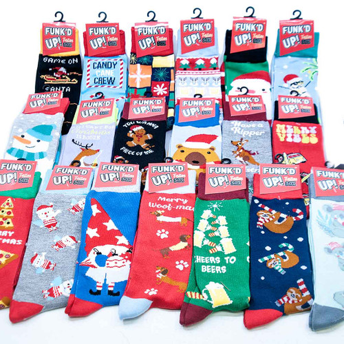 Festive Christmas Socks Adults Christmas Elves