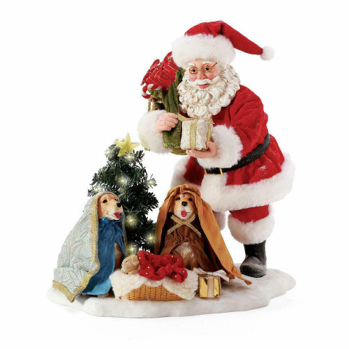 Possible Dreams Santa & Puppy Christmas Pageant - 26.5cm - Christmas Elves