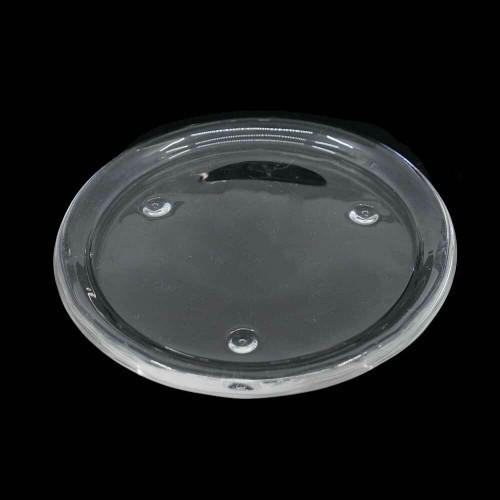 Glass Plate Candle Holder 14.5cm Christmas Elves