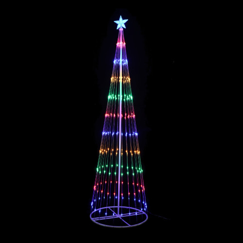 LED Digital Strands Tree Multi Colour - 2.4m - Christmas Elves